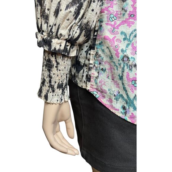 Maria Cher Villafranca Julieta Blouse Long Sleeves Siz XS 100% Cotton - Picture 6 of 11